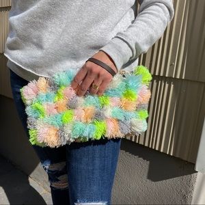 NWT JadeTribe PomPom Clutch